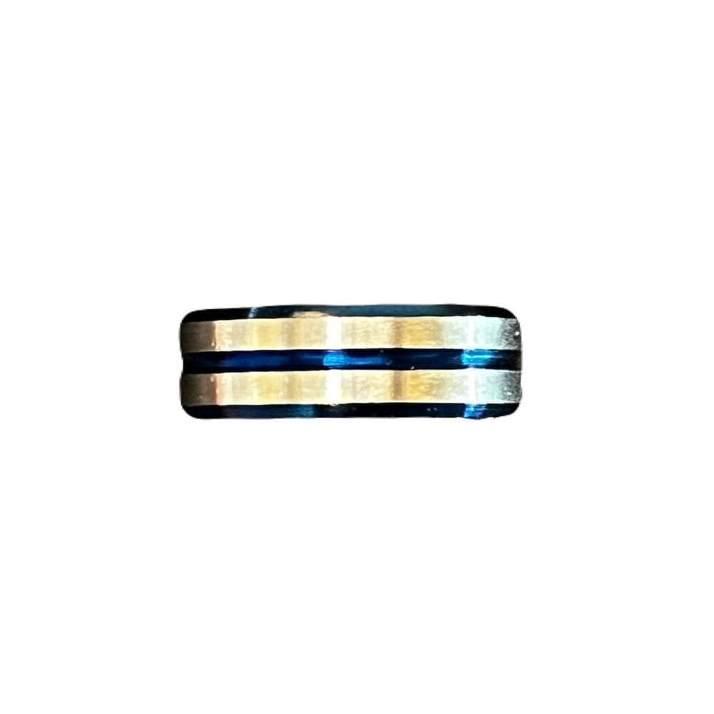Blue & Sliver Stainless Steel Men’s Ring Size 11 - Thumbnail 4