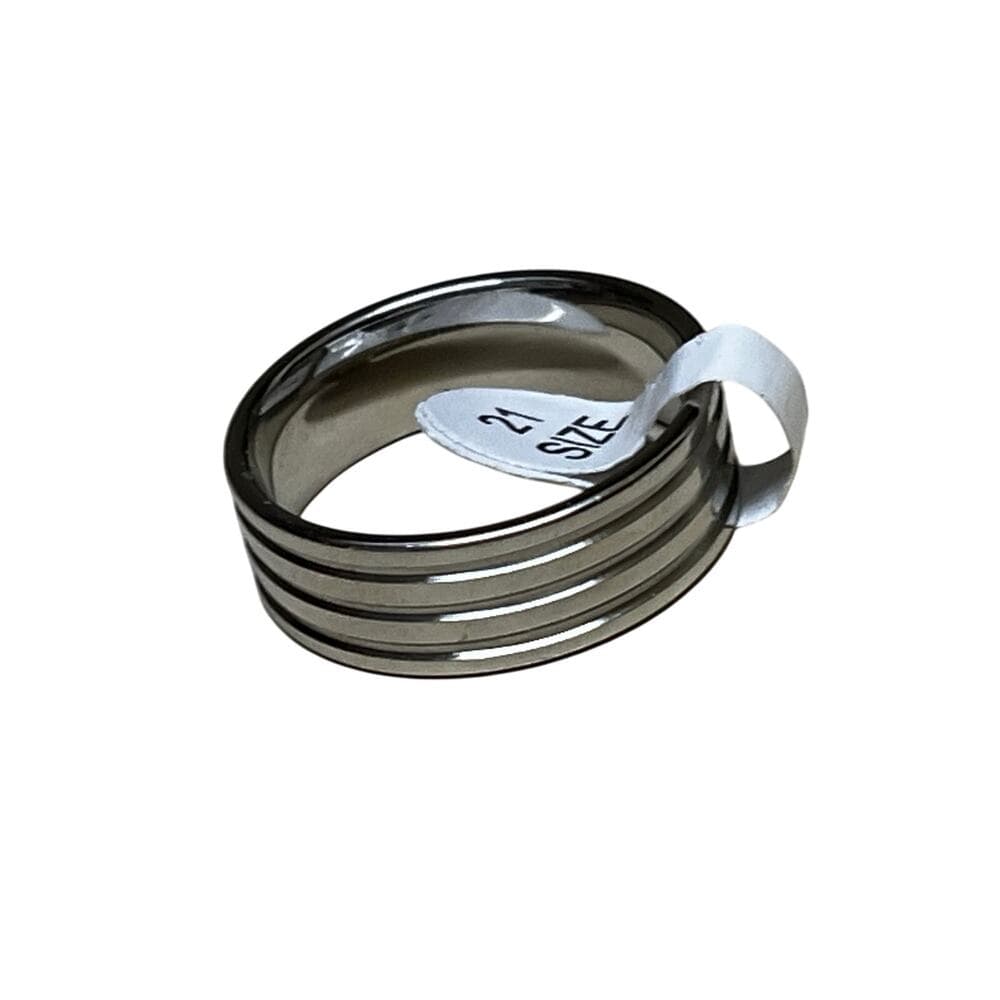 Sliver Stainless Steel Ring Size 21 Brand New - Thumbnail 2