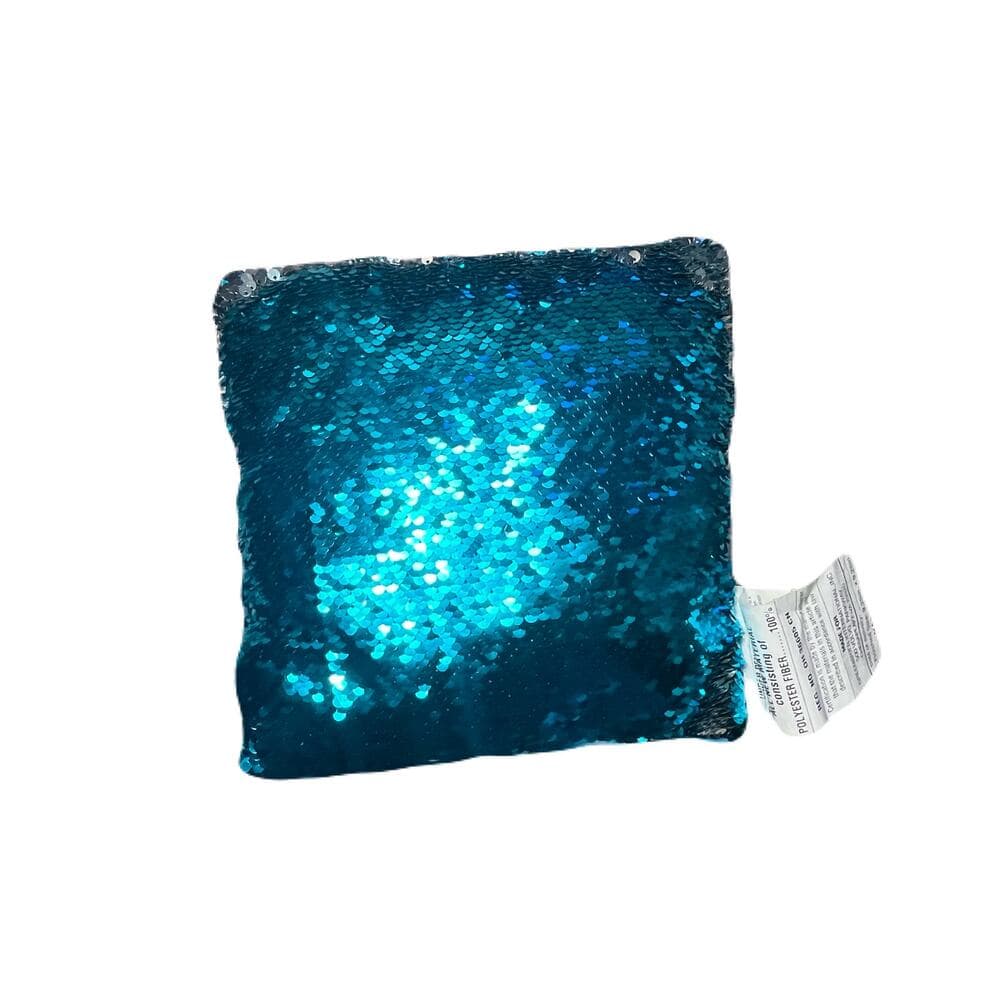 Stuffed Pillow Green & Sliver 9” X 9” - Thumbnail 5