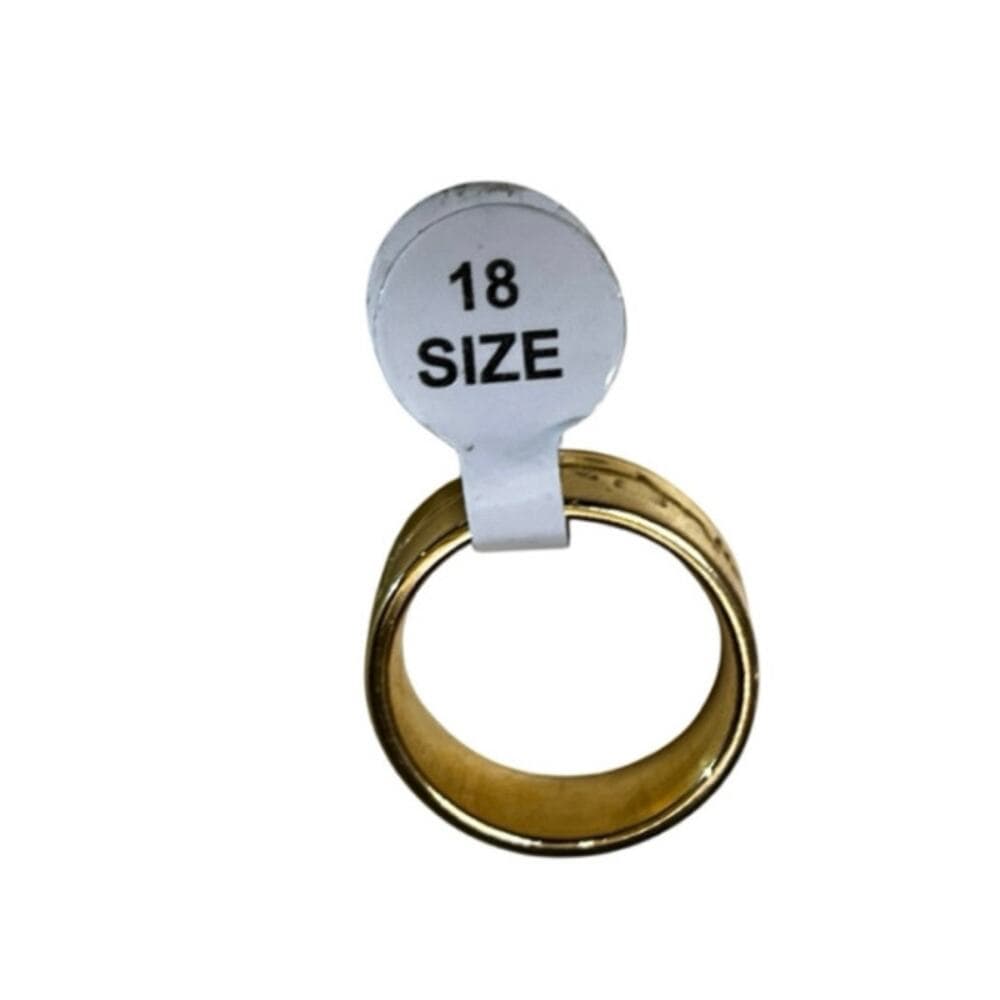 Heartbreak Carved Stainless Gold Ring - Thumbnail 2