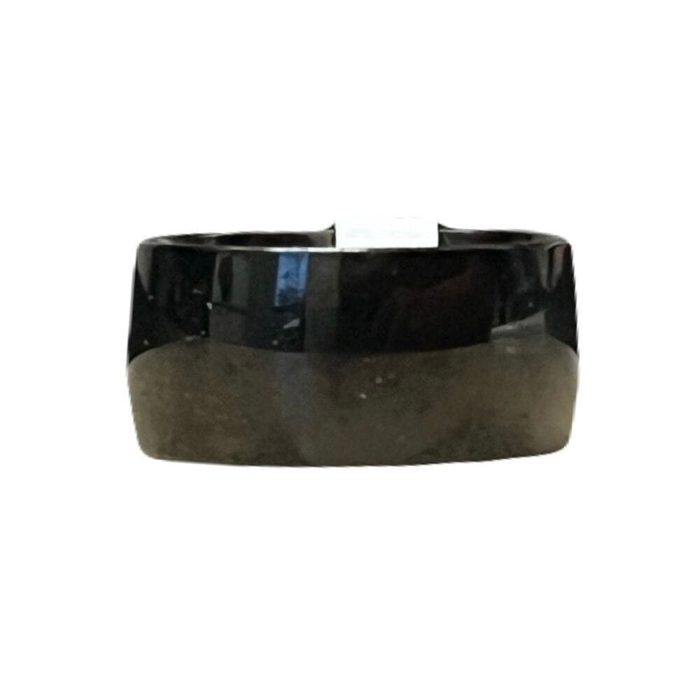 Black Thin Stainless Steel Men’s Ring Size 18 - Thumbnail 4