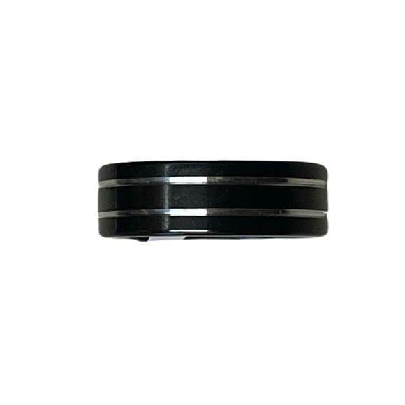 Black Stainless Steel Ring Size 21 - Thumbnail 6