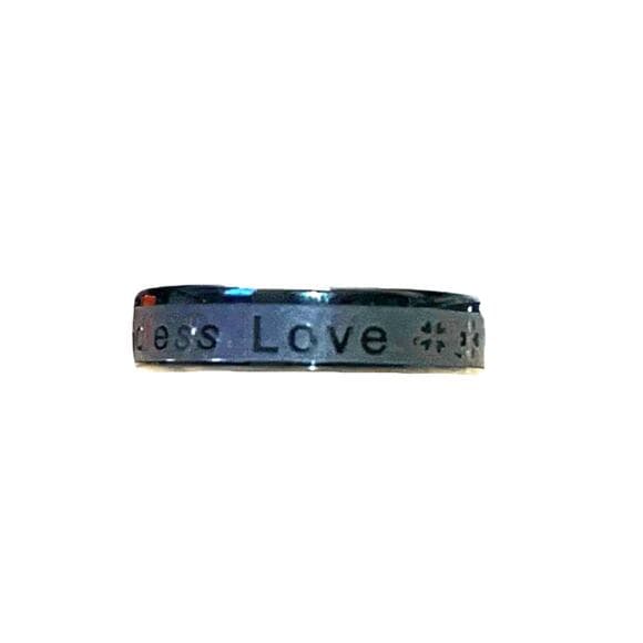 Endless Love Black Stainless Steel Ring Brand New Size 21 - Thumbnail 5