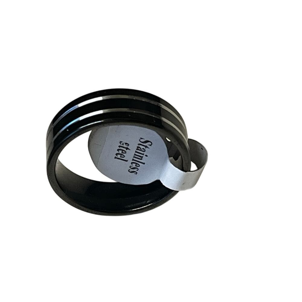 Black Stainless Steel Ring Size 21 - Thumbnail 2