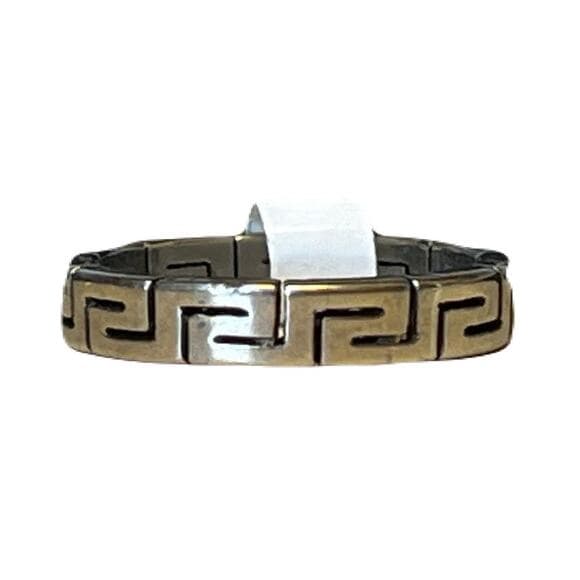 White Gold Stainless Steel Men’s Ring Size 18 - Thumbnail 5