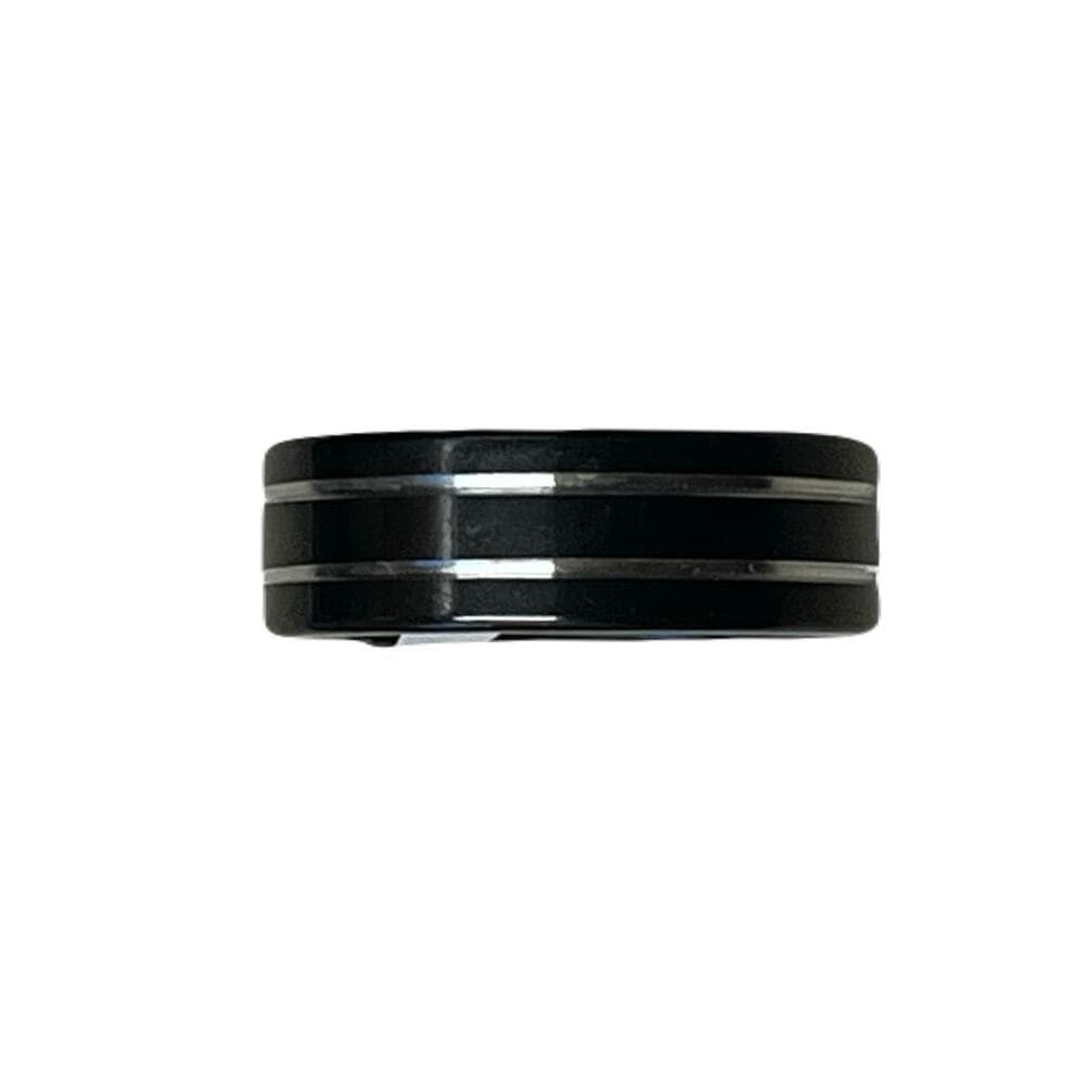 Black Stainless Steel Ring Size 21 - Thumbnail 5
