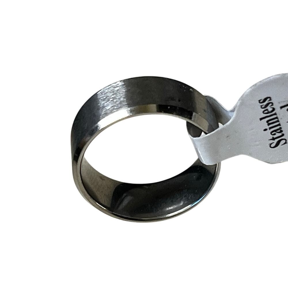 Sliver Stainless Steel Ring For Mens Size 17 With Tag - Thumbnail 2
