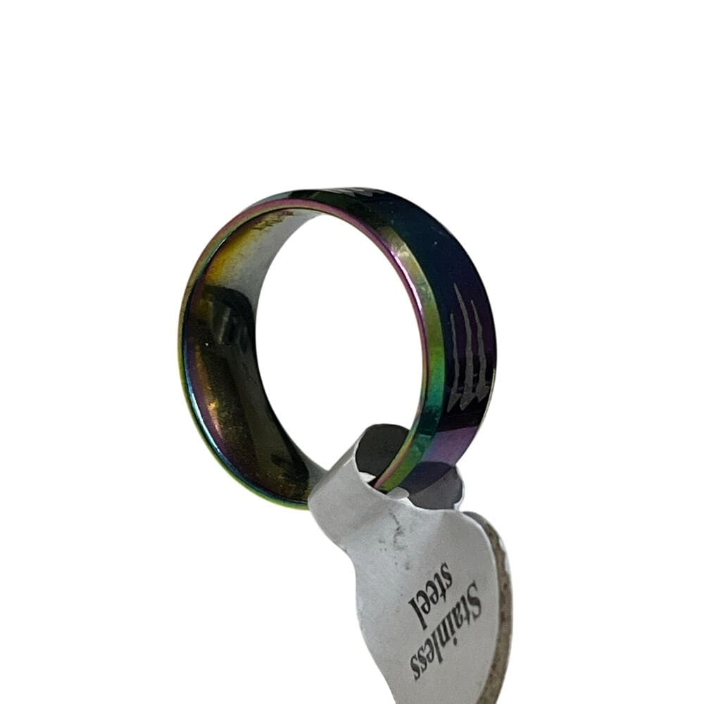 Colorful Stainless Steel Brand New Ring Size 17 - Thumbnail 2