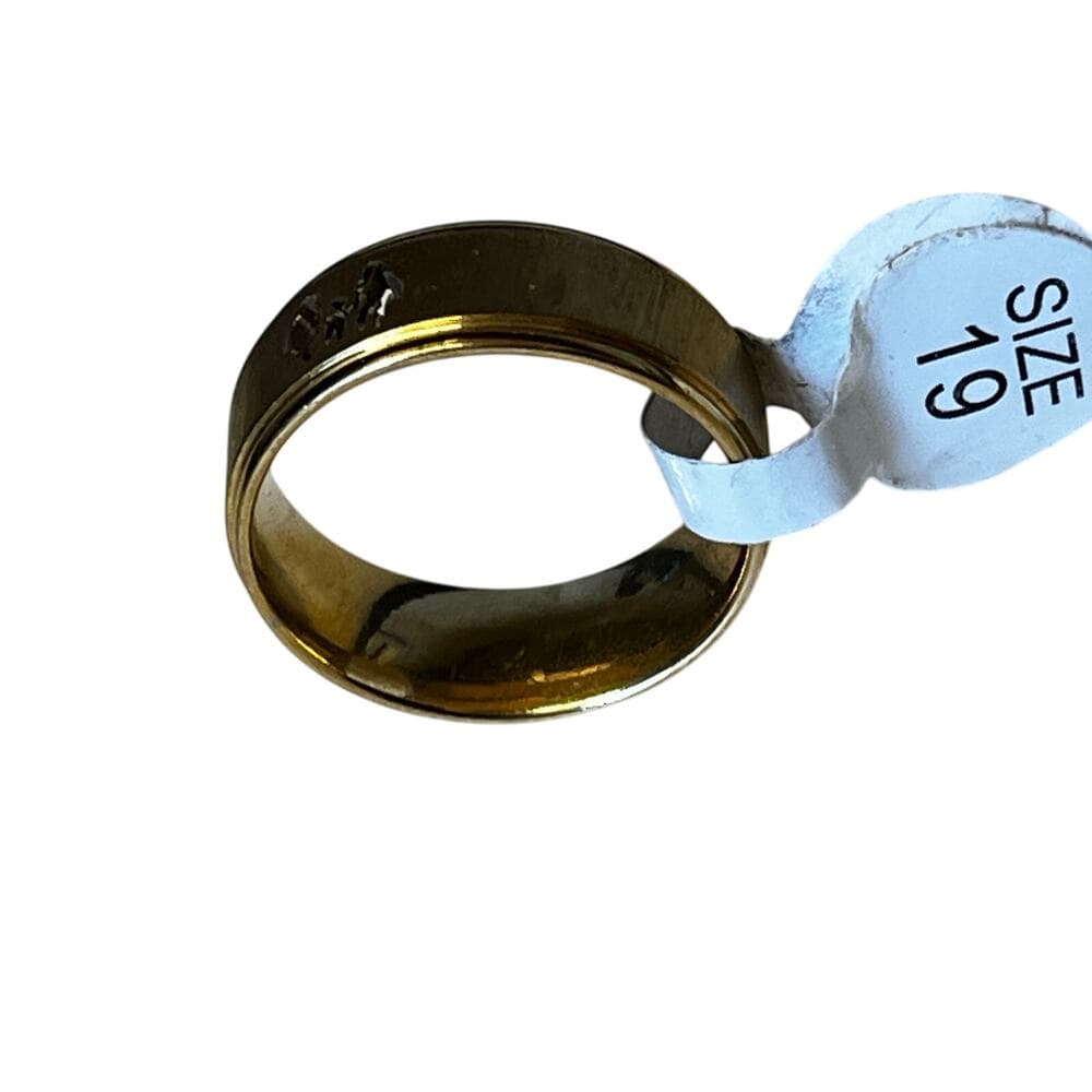 Family Gold Stainless Steel Ring Size 19 - Thumbnail 2