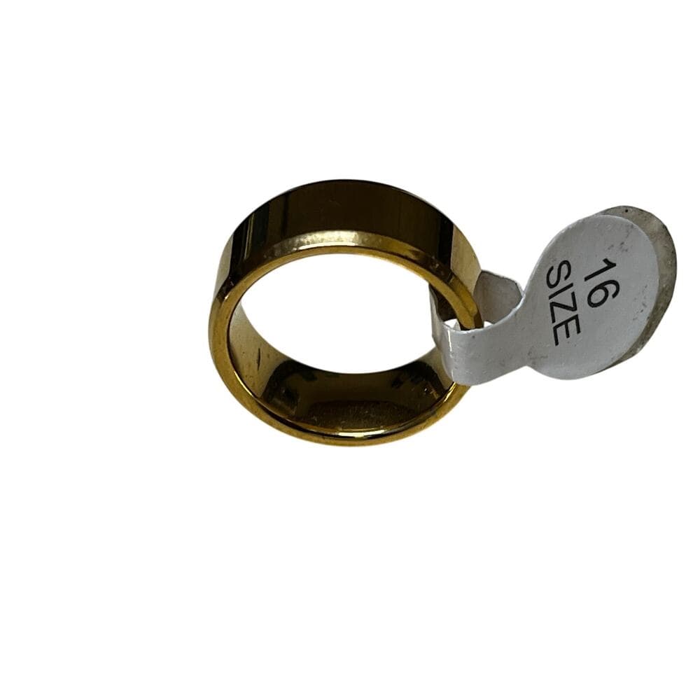 Gold Stainless Steel Men’s Ring Size 16 With Tag - Thumbnail 2