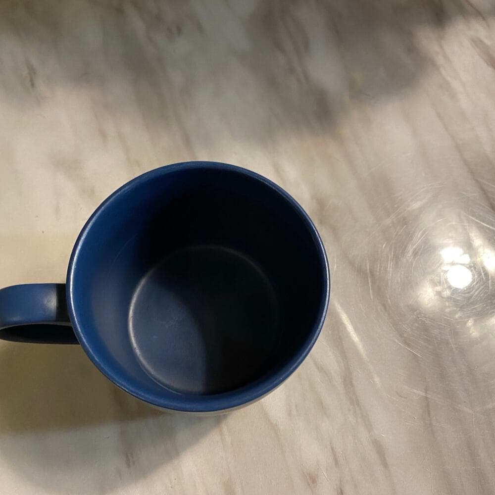 Crisp Air Dont Care 14oz Porcelain Mug by Threshold Blue White - Thumbnail 3