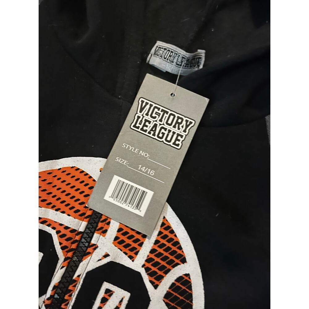Victory League Kid’s Black Hoodie Size 14/16 - Thumbnail 2