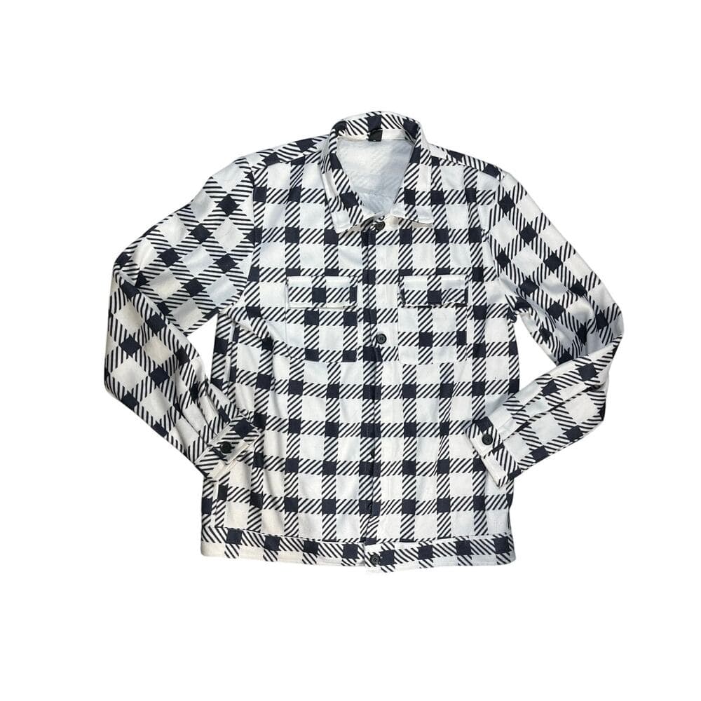 Shien women’s black and white button down Size medium - Thumbnail 3