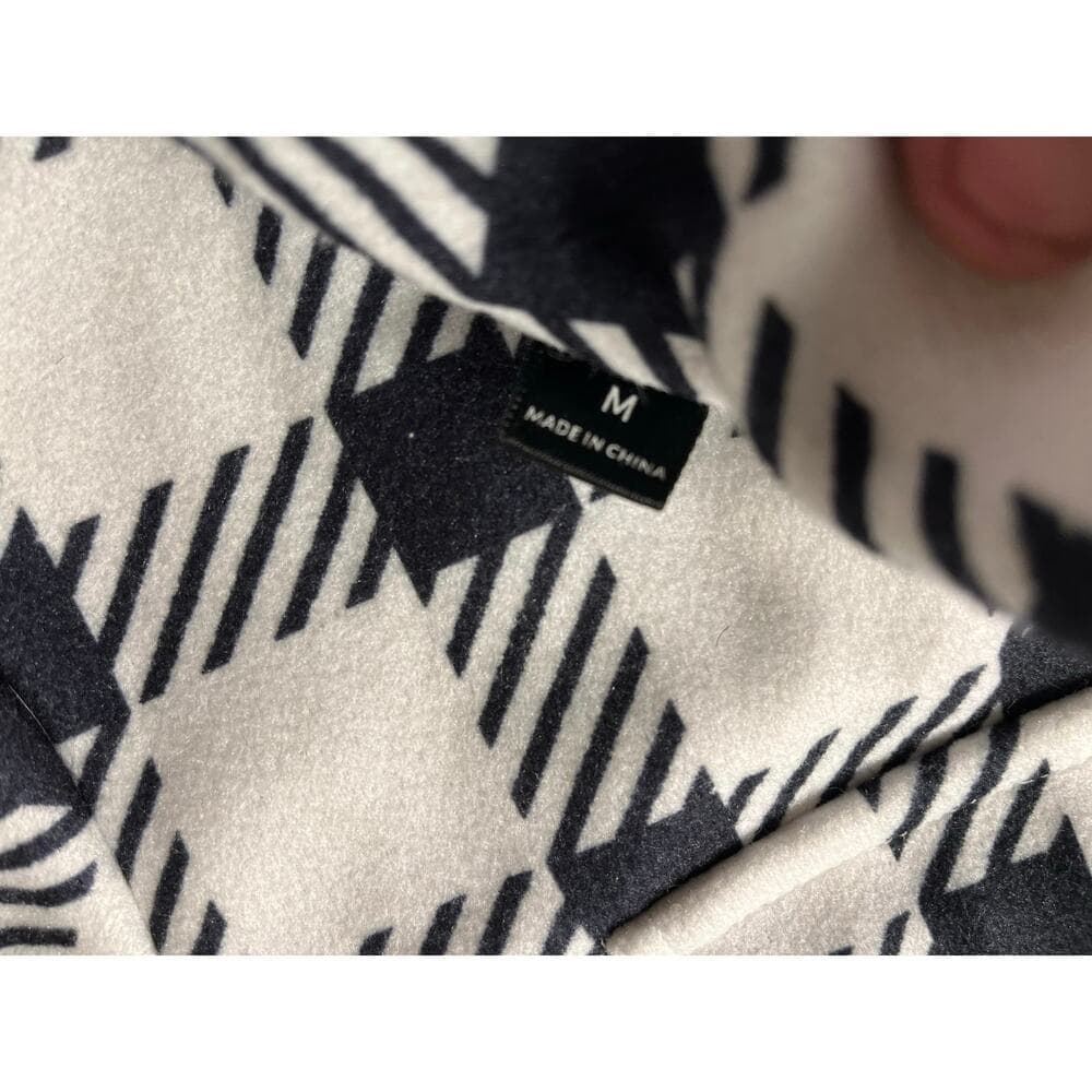 Shien women’s black and white button down Size medium