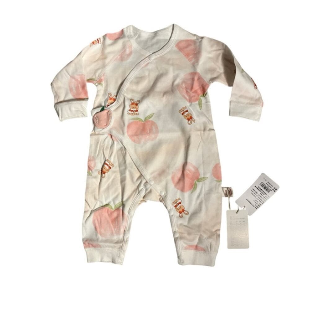 Baby White $ Pink Onesie Size 3-6 - Thumbnail 5