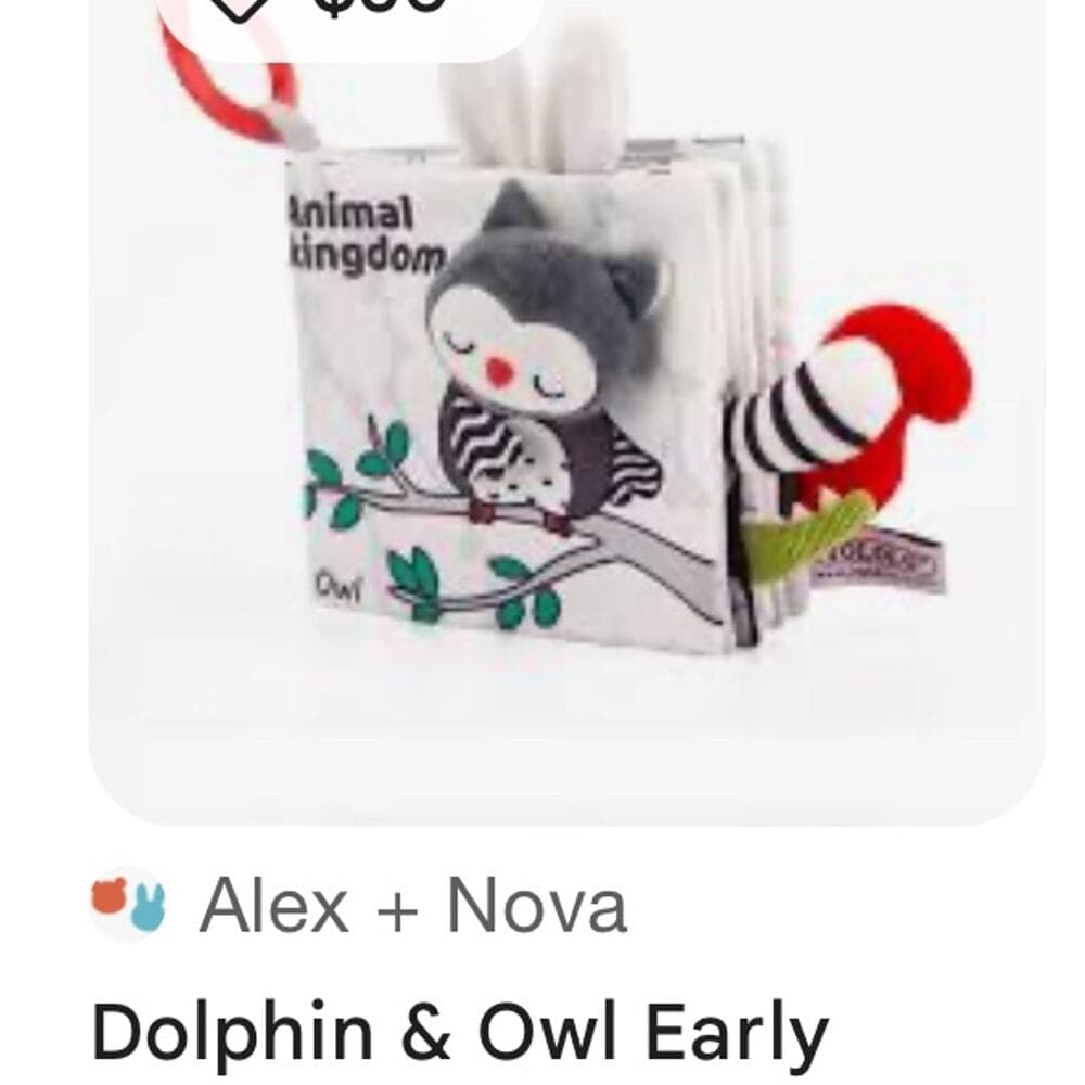 BLACK & WHITE TEXTILE BOOK OWL - Thumbnail 5
