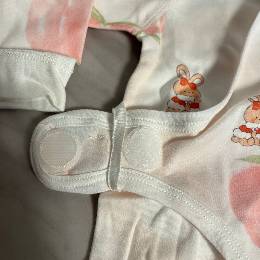 Baby White $ Pink Onesie Size 3-6 - Thumbnail 4