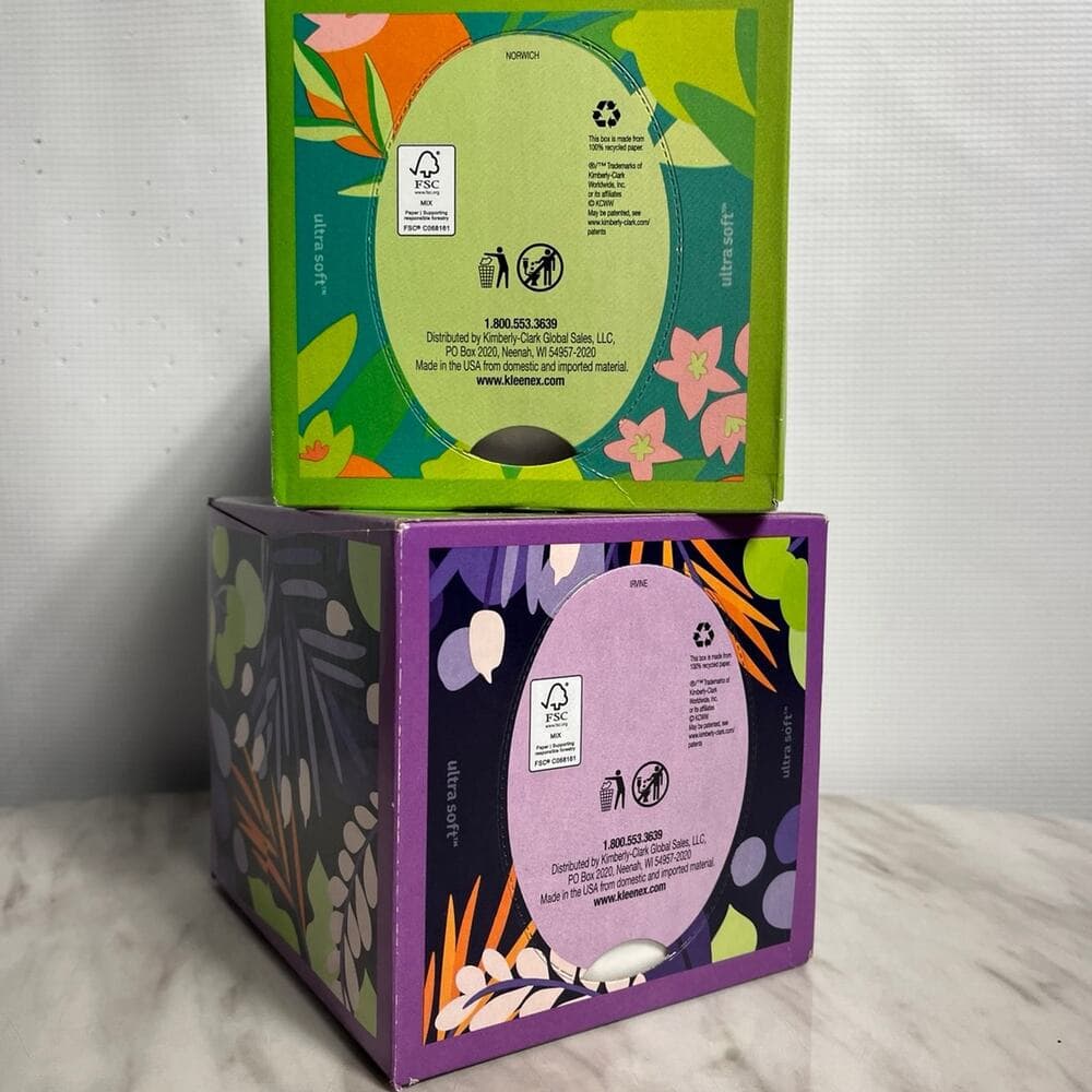 2 Boxes Kleenex Ultra Soft Facial Tissues - Cube Box - Thumbnail 3
