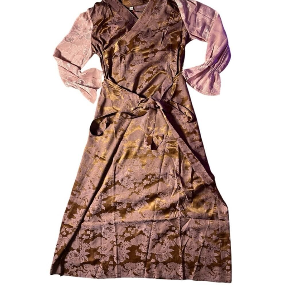 Chinese Xizang Women's Long Sleeved Tibetan Bola Dress Size 2XL - Thumbnail 6