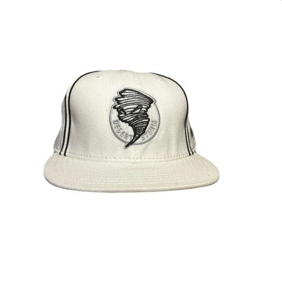 New Era All White Hat With A tornado On It 7 5/8 - Thumbnail 6