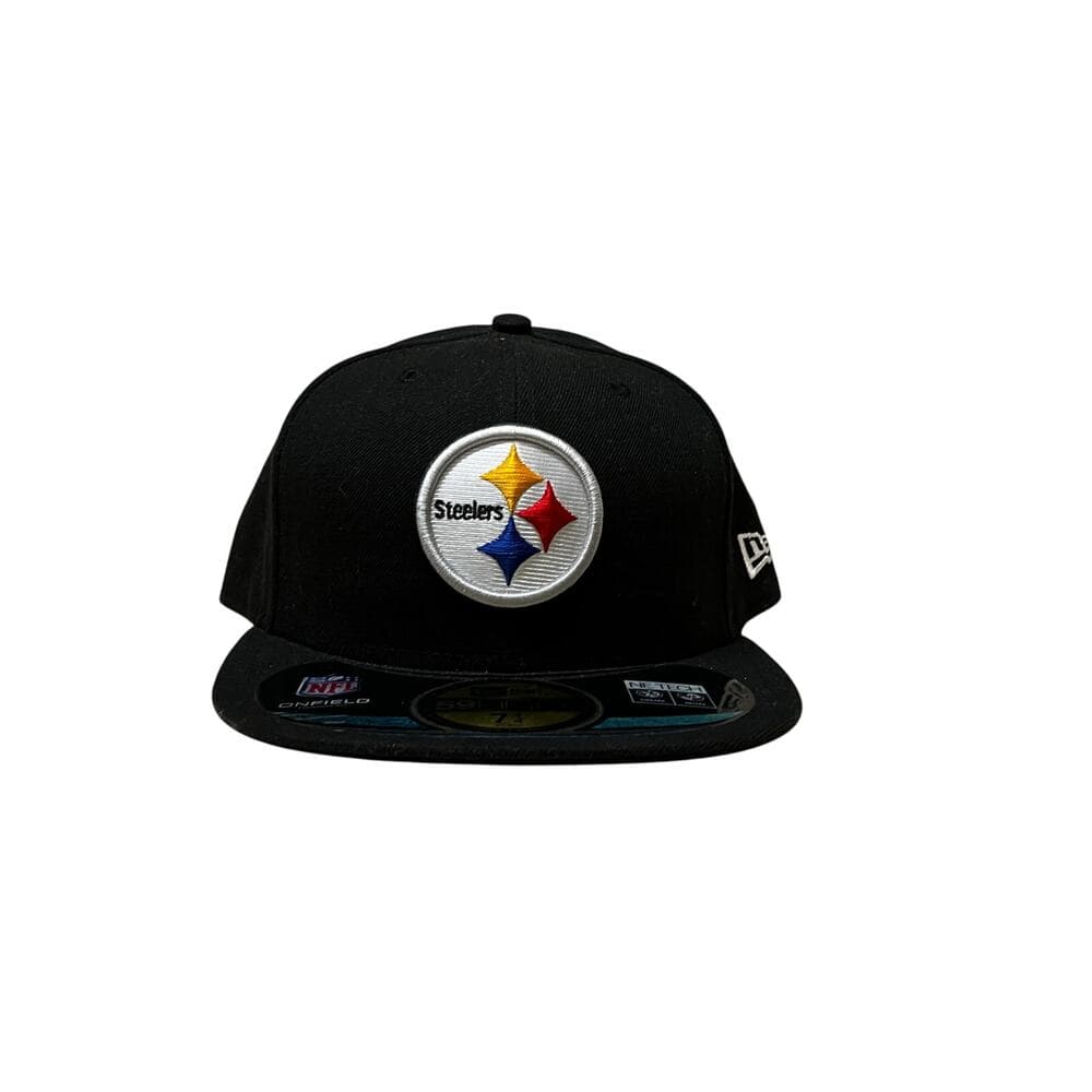 New Era Black Steelers Hat Size 7 1/4 - Thumbnail 6