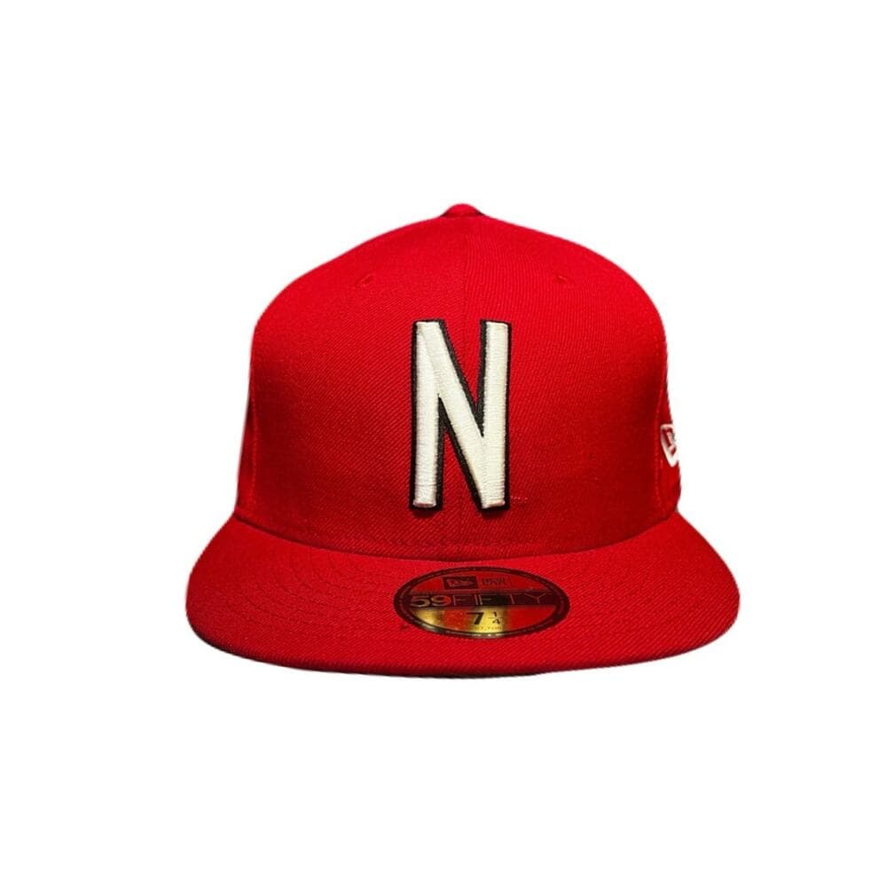 New Era Hat Red With A N On The Front Size 7 1/4 - Thumbnail 5