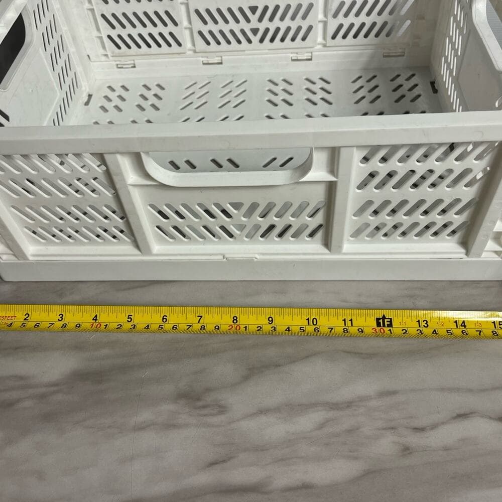 Plastic Foldable Storage Crate Folding Box Basket Stackable Storage Box - Thumbnail 3