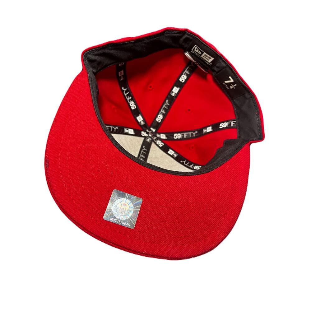 New Era Hat Red With A N On The Front Size 7 1/4 - Thumbnail 4