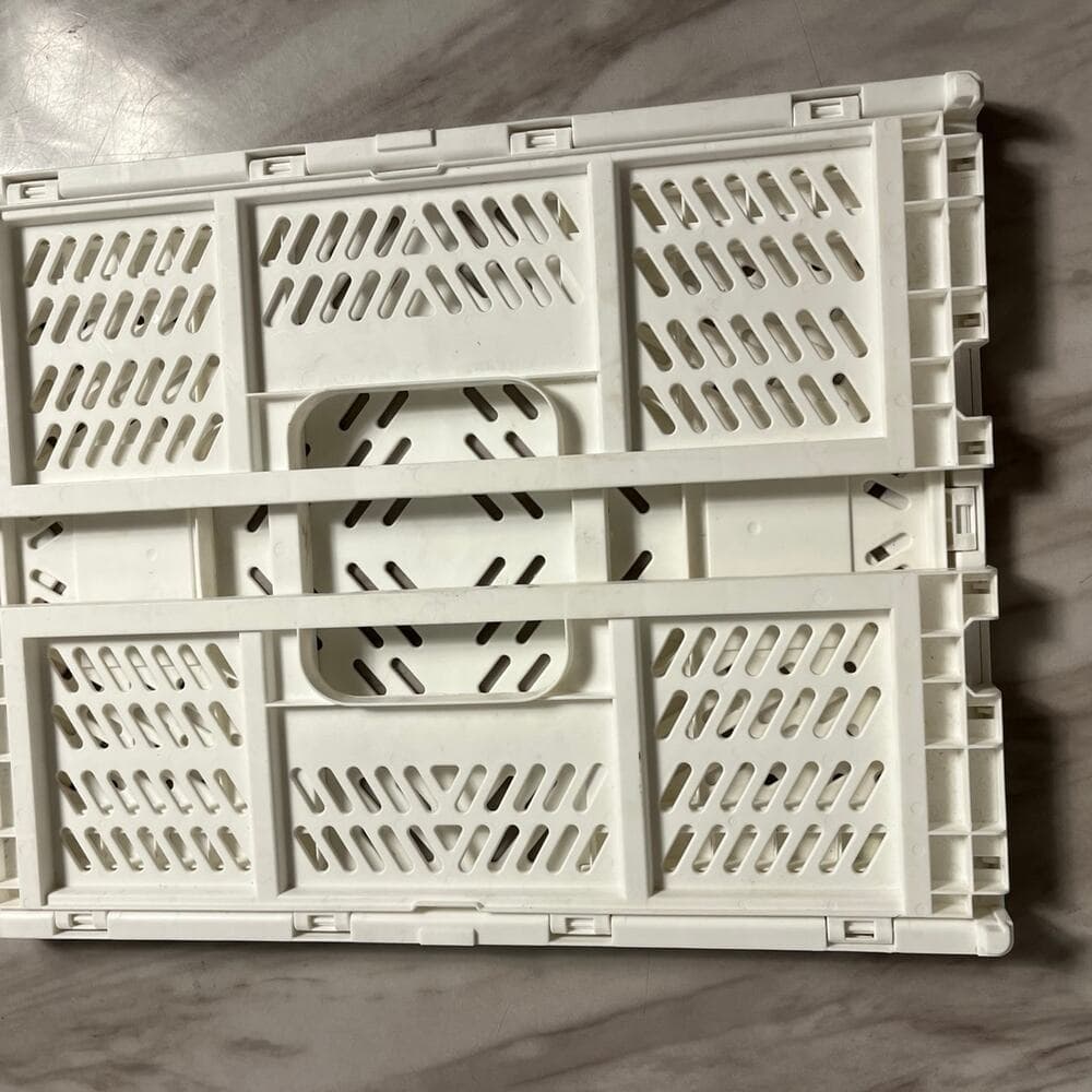 Plastic Foldable Storage Crate Folding Box Basket Stackable Storage Box - Thumbnail 7