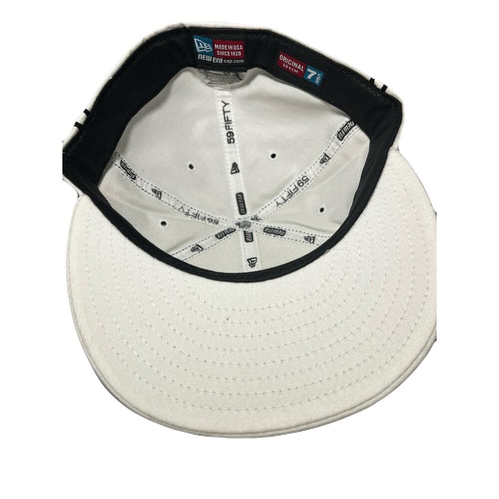 New Era All White Hat With A tornado On It 7 5/8 - Thumbnail 4