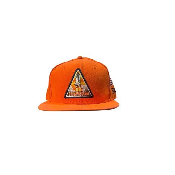New Era Hat SnapBack Orange & White Houston Nec-Mcmxx - Thumbnail 9
