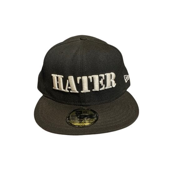 New Era Hat Size 7 5/8 Black Hater Hat In Good Condition - Thumbnail 5