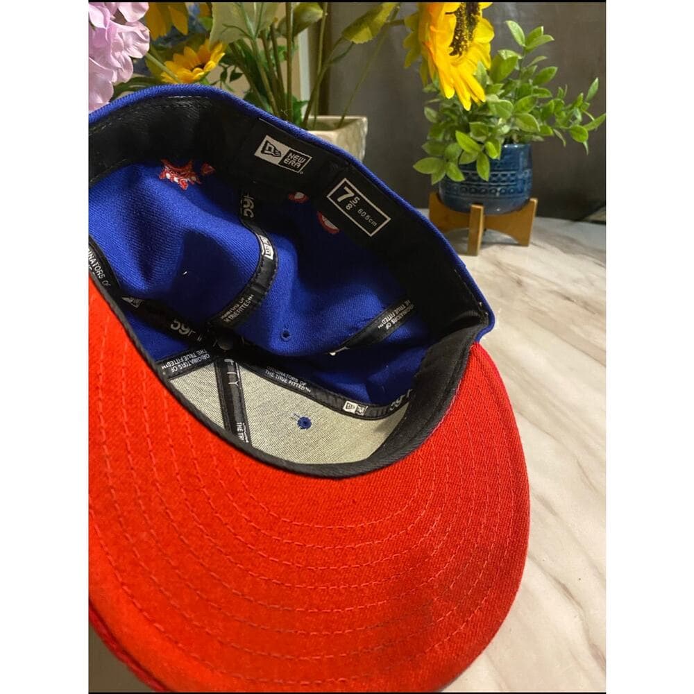 New Era Hat size 7 5/8 Blue & Red - Thumbnail 4