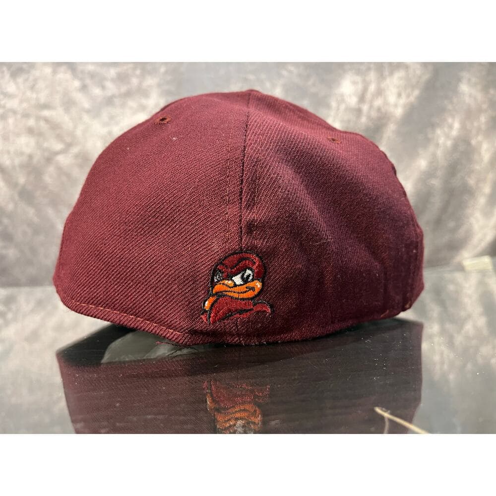Autograph Men's New Era Maroon Virginia Tech Hokies Hat Sign By Sandman - Thumbnail 5
