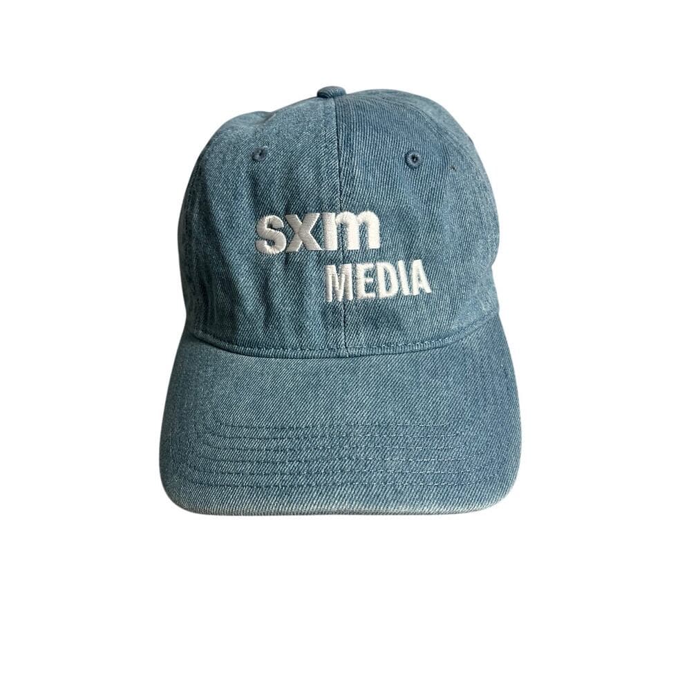 SXM MEDIA Baseball Cap Hat Mens Cotton Demin Blue - Thumbnail 6