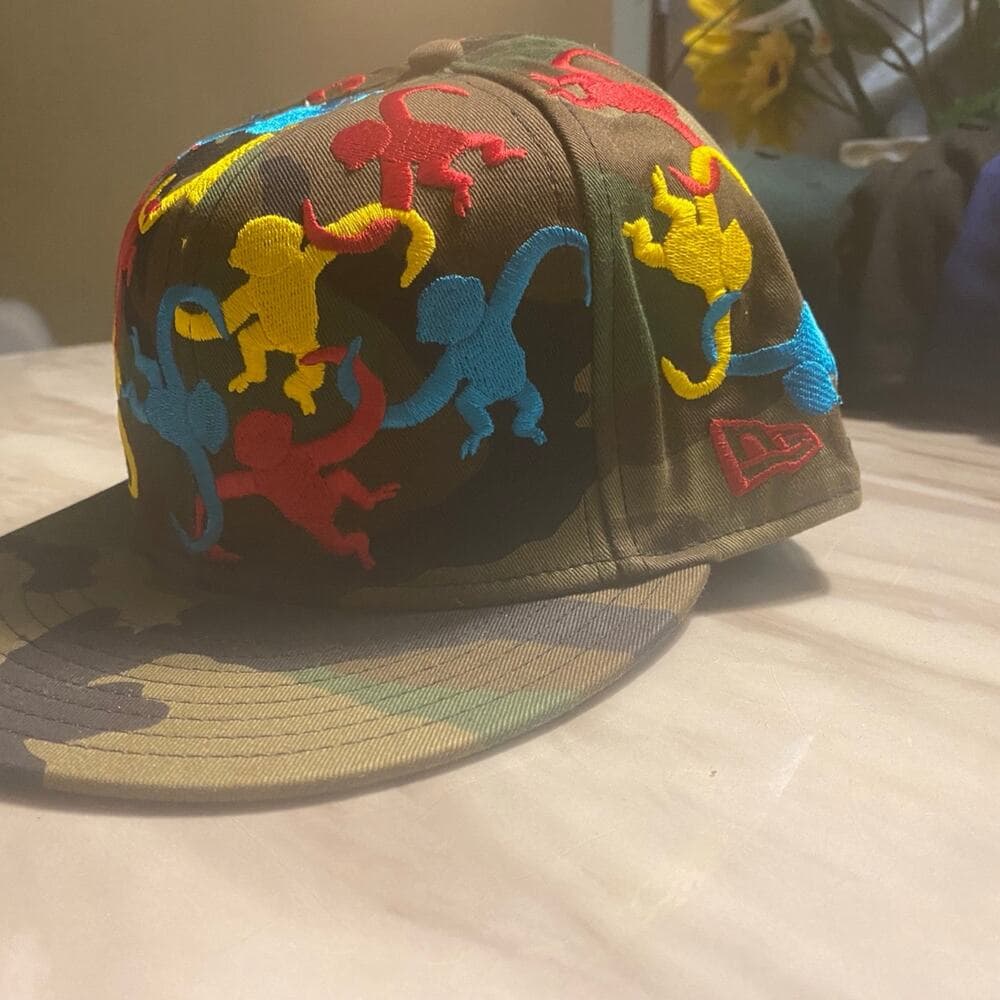 New Era Hat 7 5/8 Color Army & Colorful - Thumbnail 2