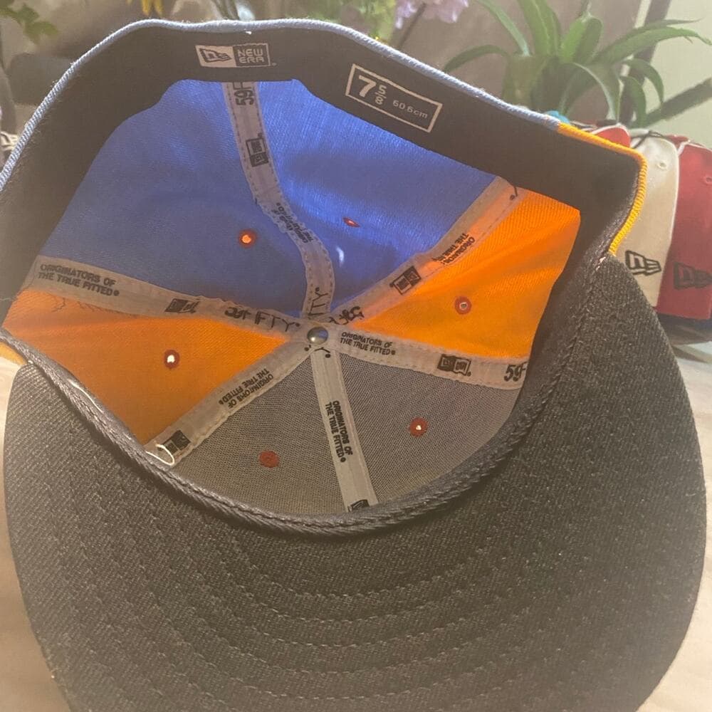 New Era Hat 7 5/8 Orange/Blue - Thumbnail 4