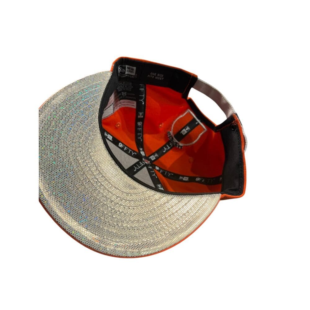 New Era Hat SnapBack Orange & White Houston Nec-Mcmxx - Thumbnail 4
