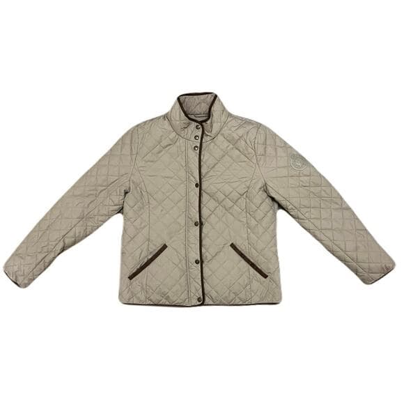 Ralph Lauren Diamond Quilted Jacket Faux Leather Size M Women's - Thumbnail 6