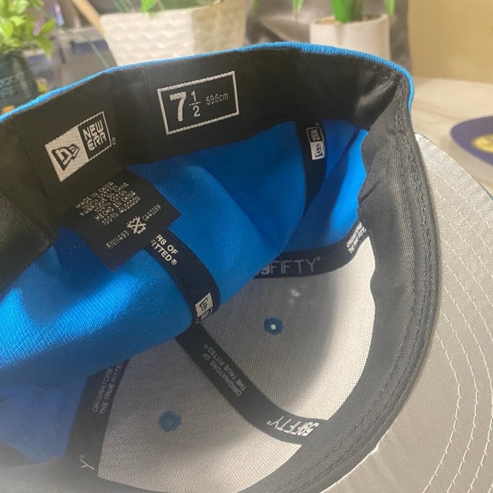 New Era Hat 7 1/2 Blue & Sliver Movers - Thumbnail 5