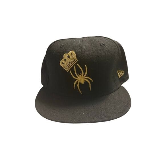 New Era Hat 7 5/8 Black/Gold Spider - Thumbnail 6