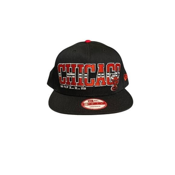 Chicago New Era Hat SnapBack Black & Red - Thumbnail 7