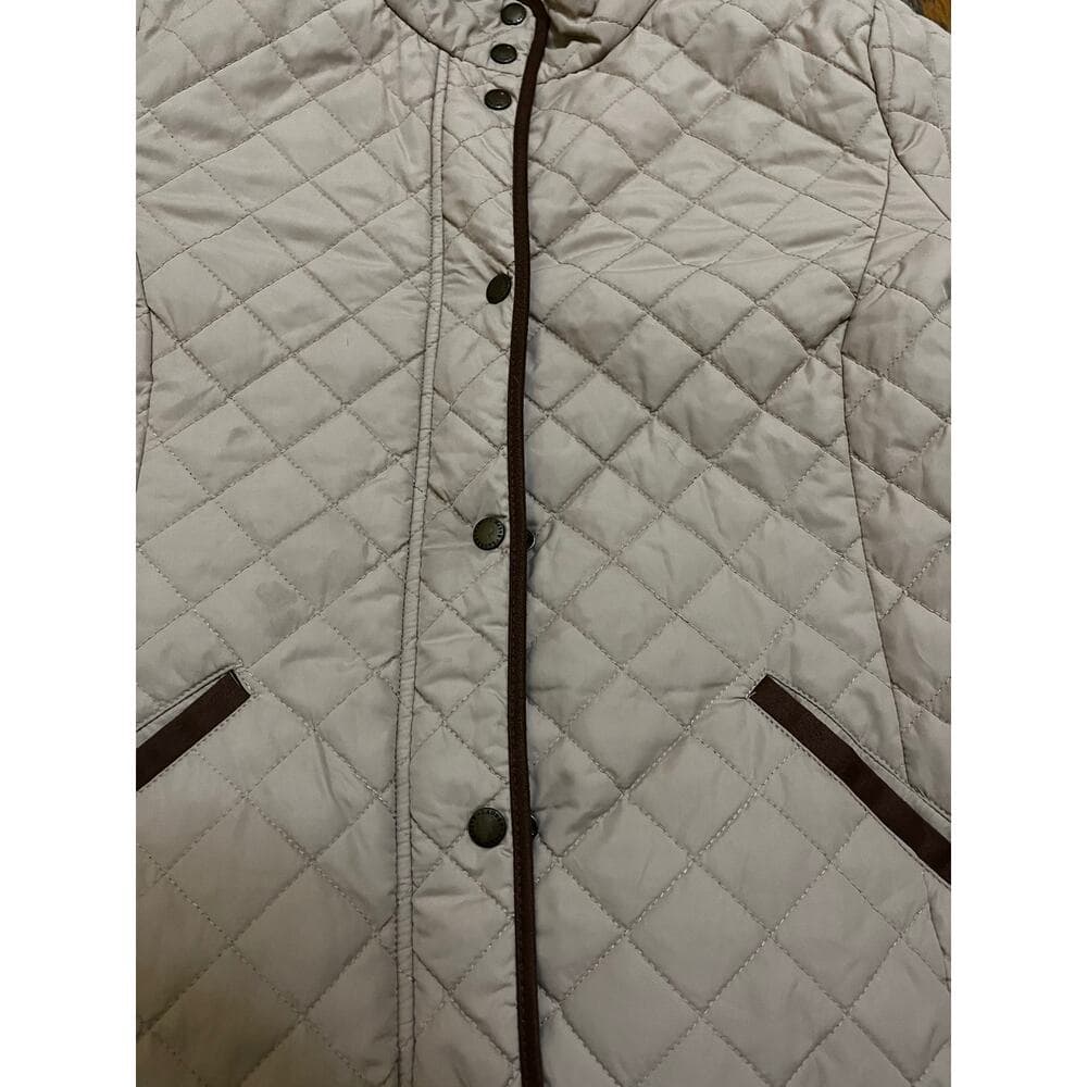Ralph Lauren Diamond Quilted Jacket Faux Leather Size M Women's - Thumbnail 2