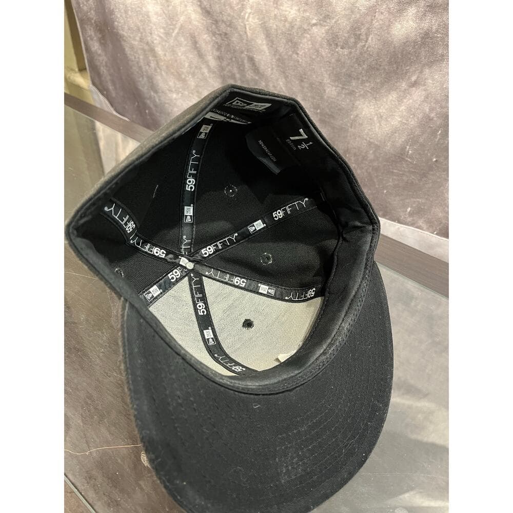 New Era 59fifty New York Giants NFL Black 100% Polyester Fitted Hat Size 7 1/2 - Thumbnail 4