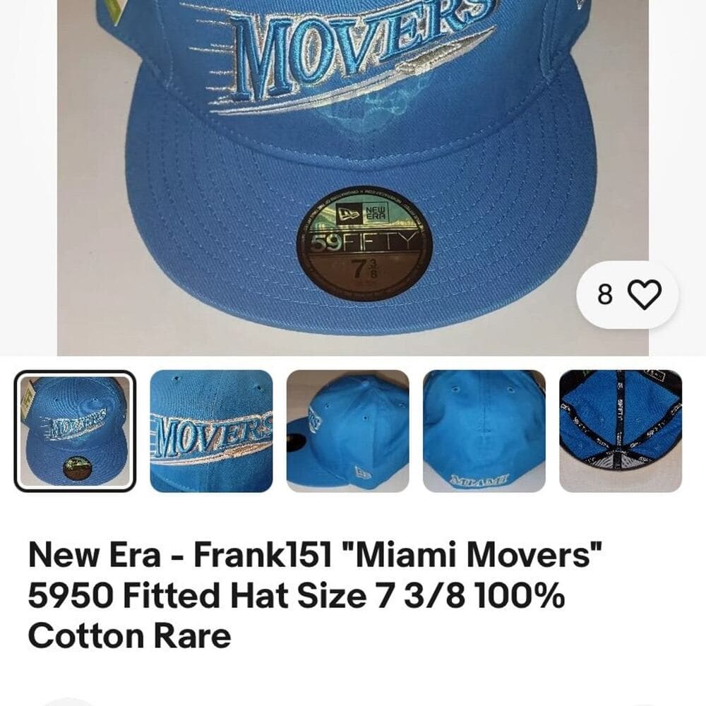 New Era Hat 7 1/2 Blue & Sliver Movers - Thumbnail 7