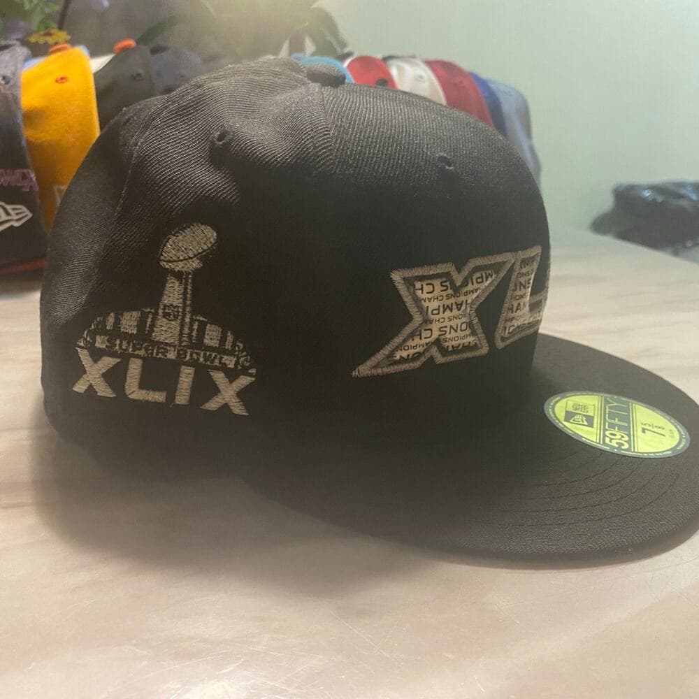New Era Hat 7 5/8 Black Xlix - Thumbnail 2