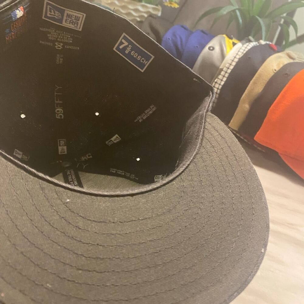 New Era Hat 7 5/8 Black & Green As - Thumbnail 3