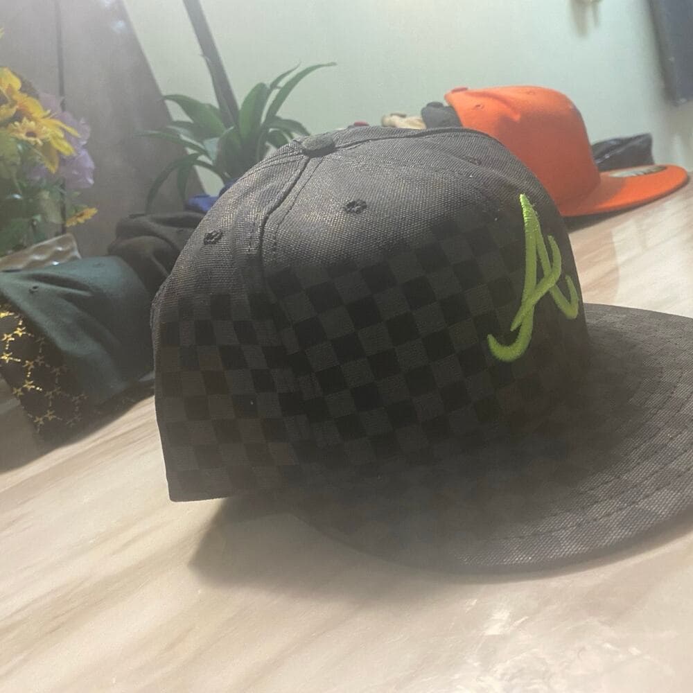 New Era Hat 7 5/8 Black & Green As - Thumbnail 2