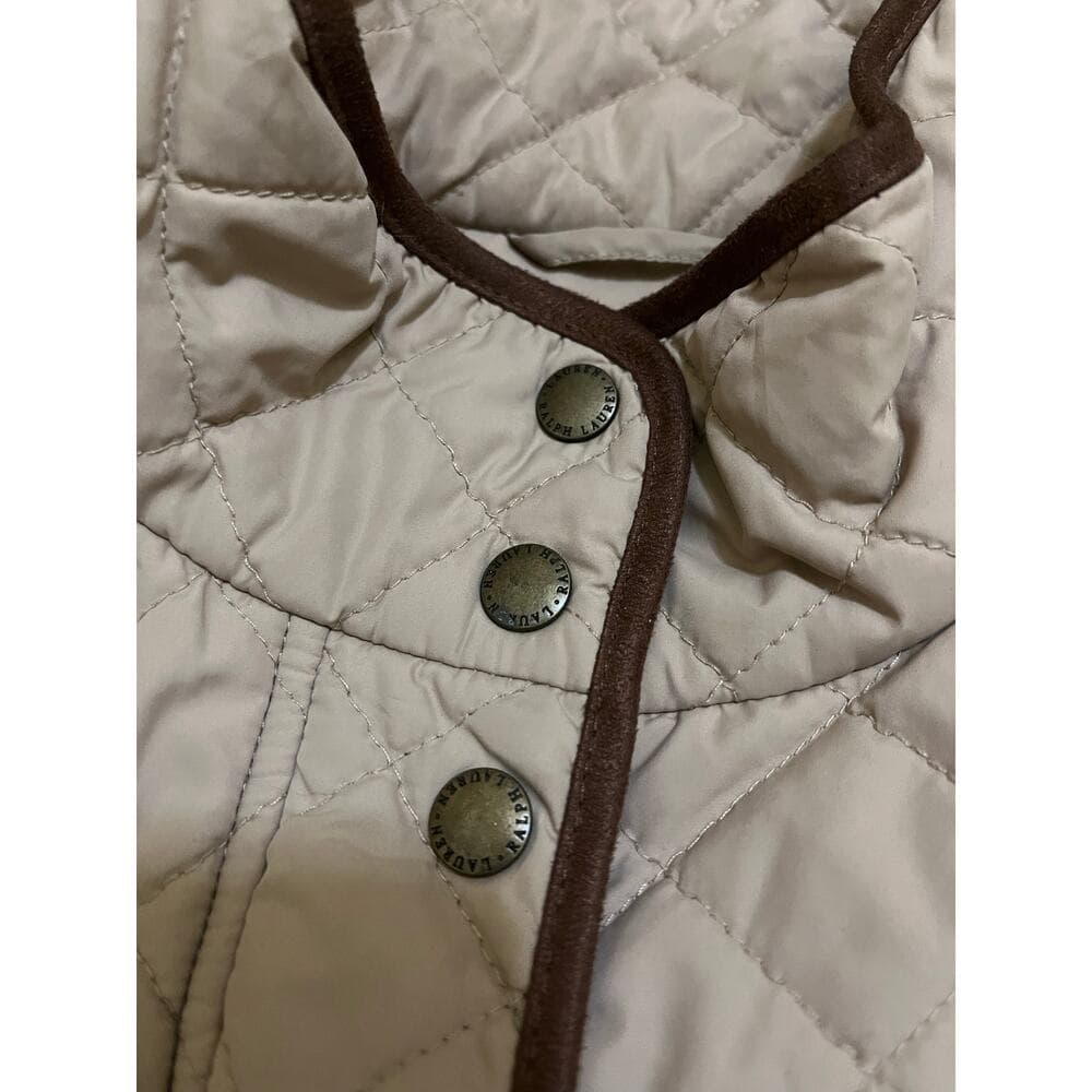 Ralph Lauren Diamond Quilted Jacket Faux Leather Size M Women's - Thumbnail 3