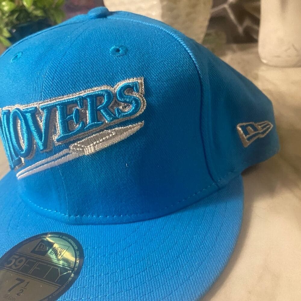 New Era Hat 7 1/2 Blue & Sliver Movers - Thumbnail 2
